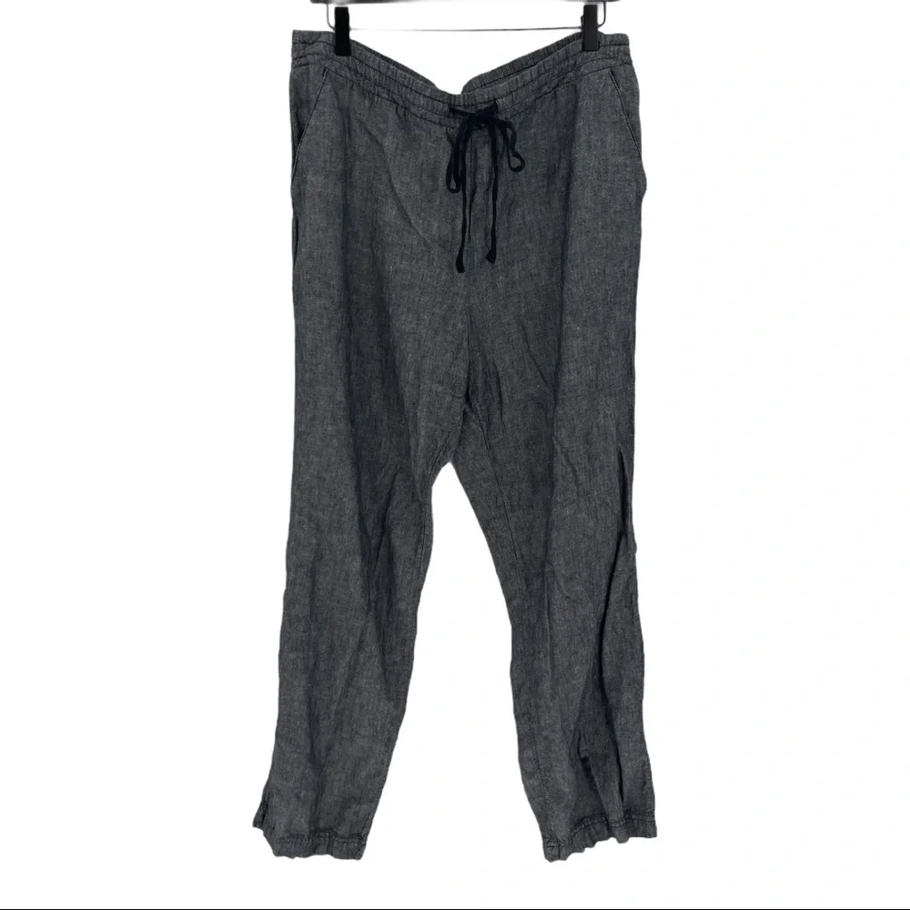 Croft & Barrow Cotton Linen Drawstring Joggers Grey Size XL - Picture 6 of 7